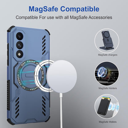 Coque MagSafe pour Honor 600 Pro, Techsuit, ArmorMag, Noire