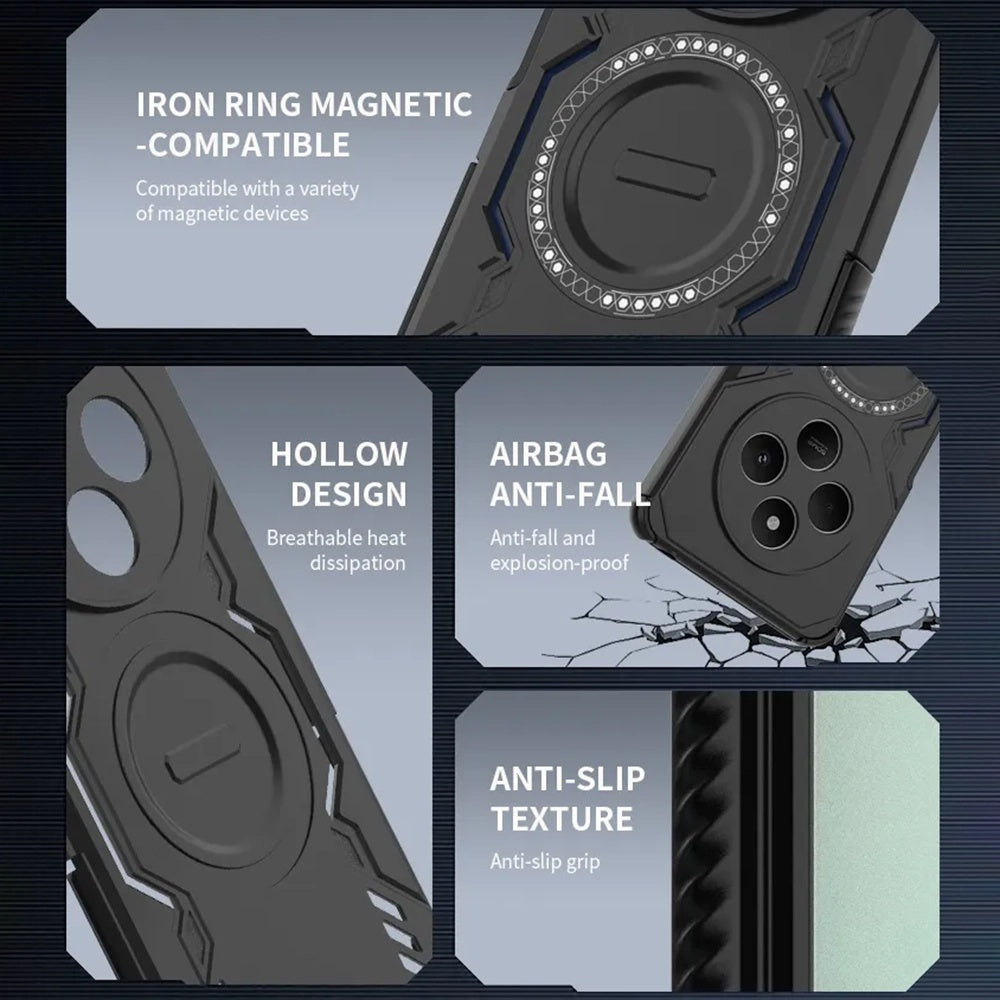 Coque MagSafe pour Honor 600 Pro, Techsuit, ArmorMag, Noire