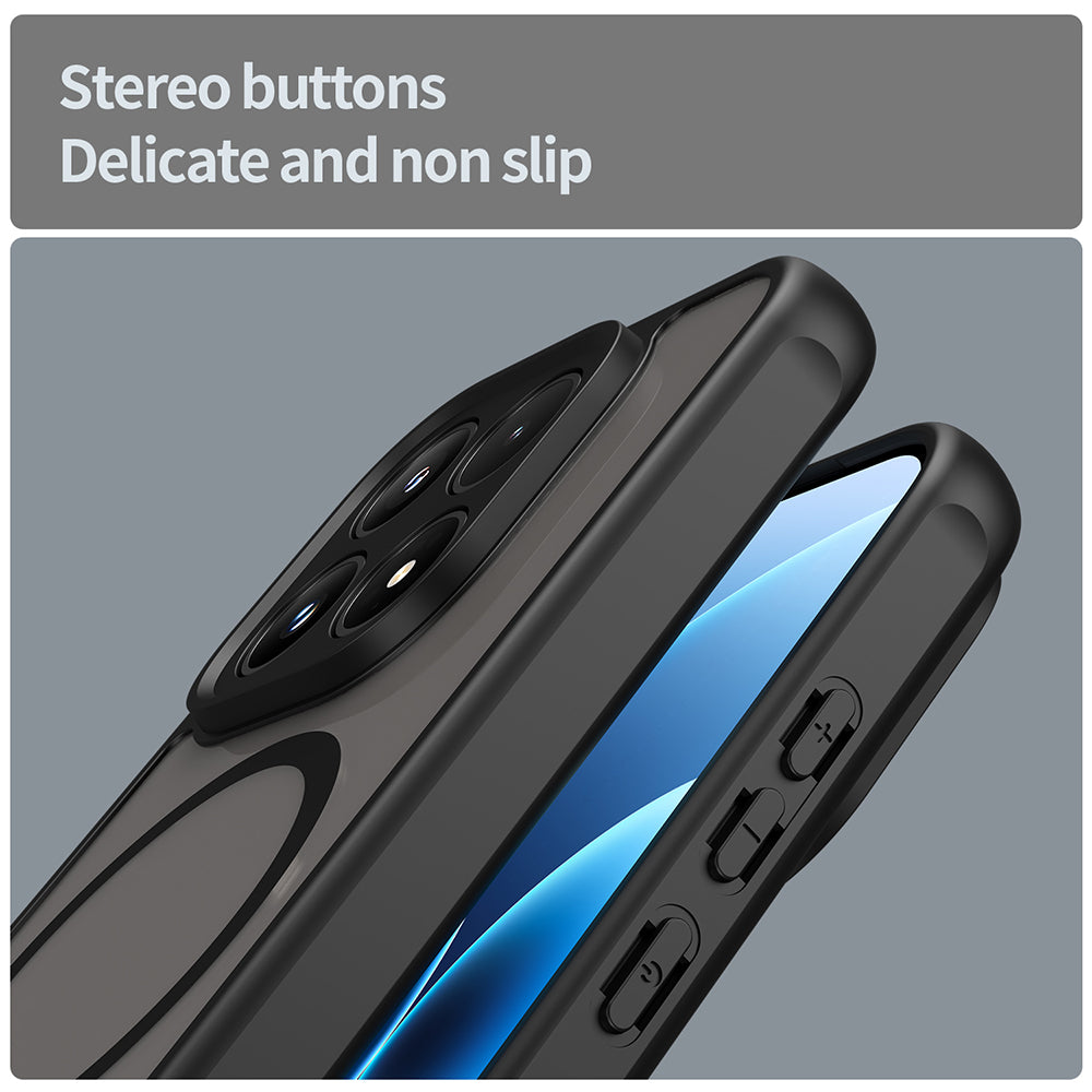 Coque MagSafe pour Honor 600 Pro, Techsuit, HaloFrost II, Noire