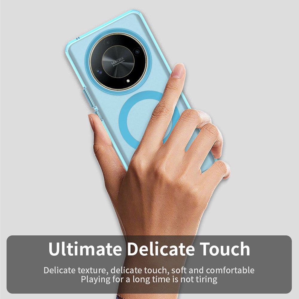 Coque MagSafe pour Honor Magic6 Lite, Techsuit, CandyCase, Bleue