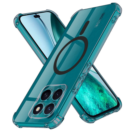 MagSafe-Hülle für Honor X8c, Techsuit, stoßfest klar, rauchfarben