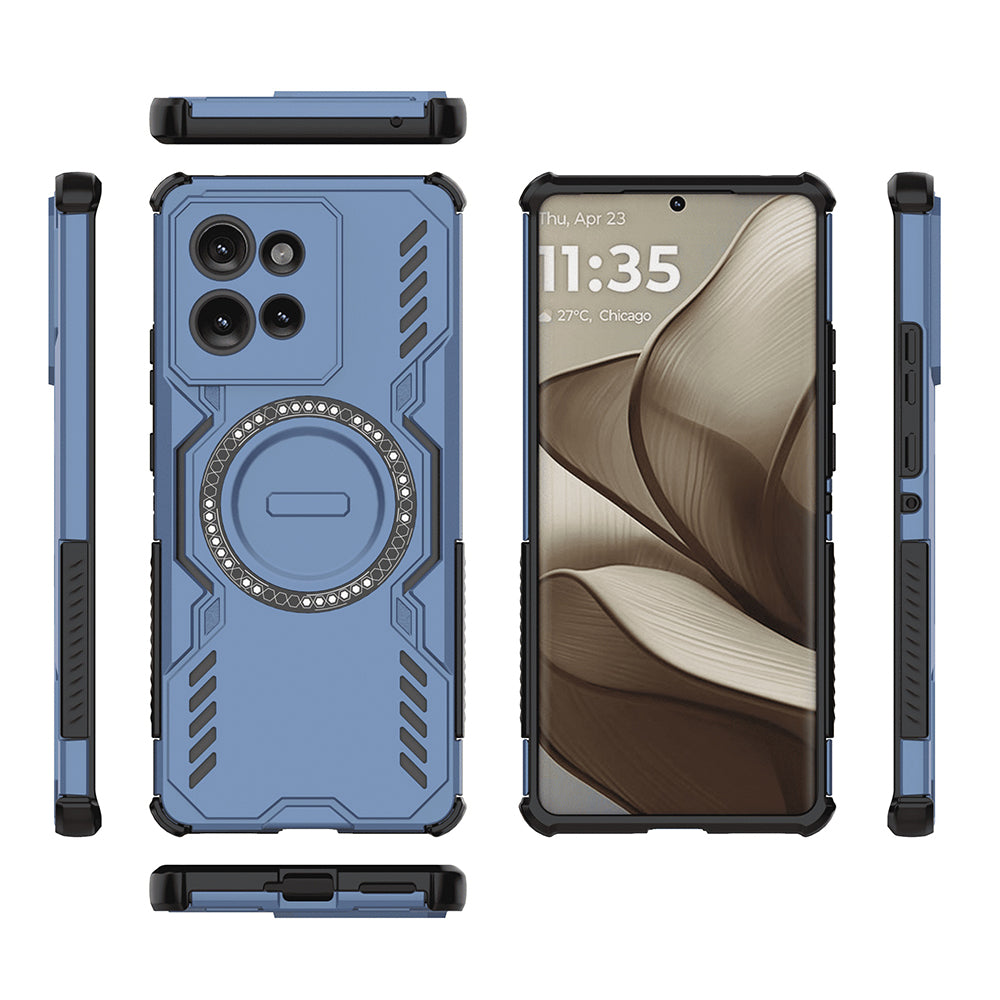 MagSafe Case for Motorola Edge 50, Techsuit, ArmorMag, Blue