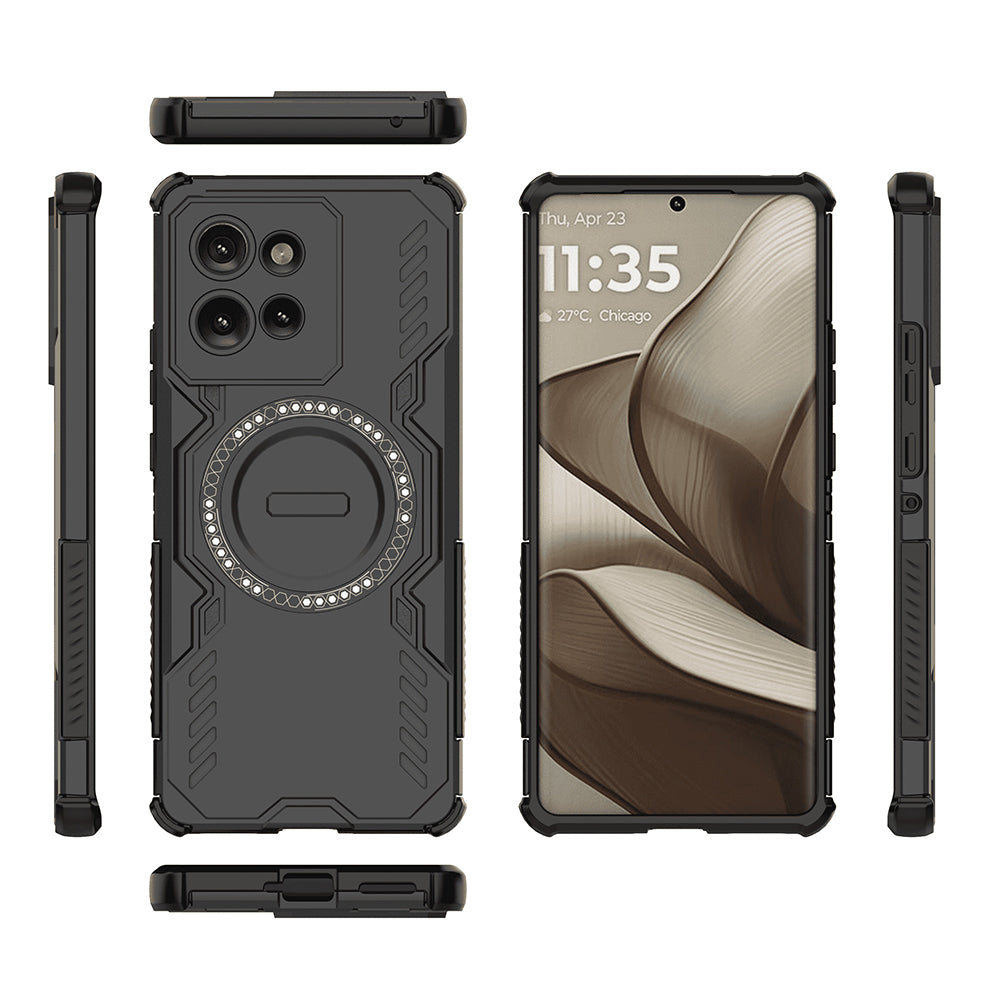 MagSafe Case for Motorola Edge 50, Techsuit, ArmorMag, Black