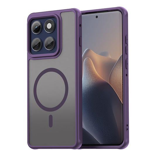 Coque MagSafe pour Motorola Edge 60 Pro, Techsuit, HaloFrost II (Grand Trou pour Objectif), Violet