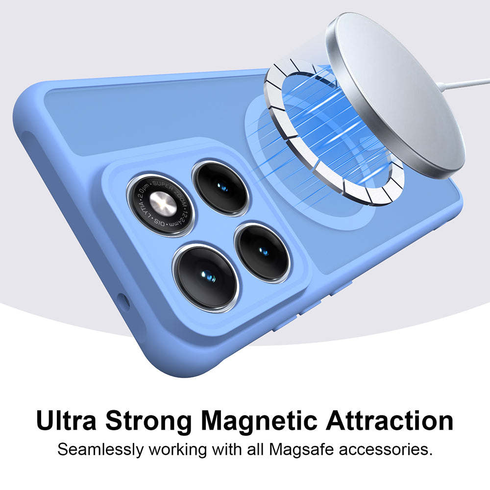 Coque MagSafe pour Motorola Edge 70 Fusion, Techsuit, HaloFrost II, Bleue
