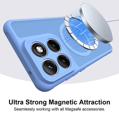 Coque MagSafe pour Motorola Edge 70 Fusion, Techsuit, HaloFrost II, Bleue