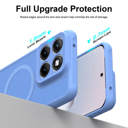 Coque MagSafe pour Motorola Edge 70 Fusion, Techsuit, HaloFrost II, Bleue