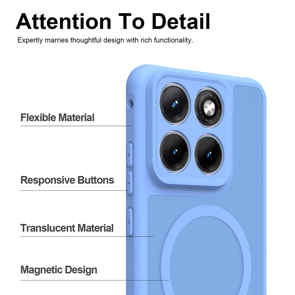 Coque MagSafe pour Motorola Edge 70 Fusion, Techsuit, HaloFrost II, Bleue