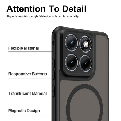 Coque MagSafe pour Motorola Edge 70 Fusion, Techsuit, HaloFrost II, Noire
