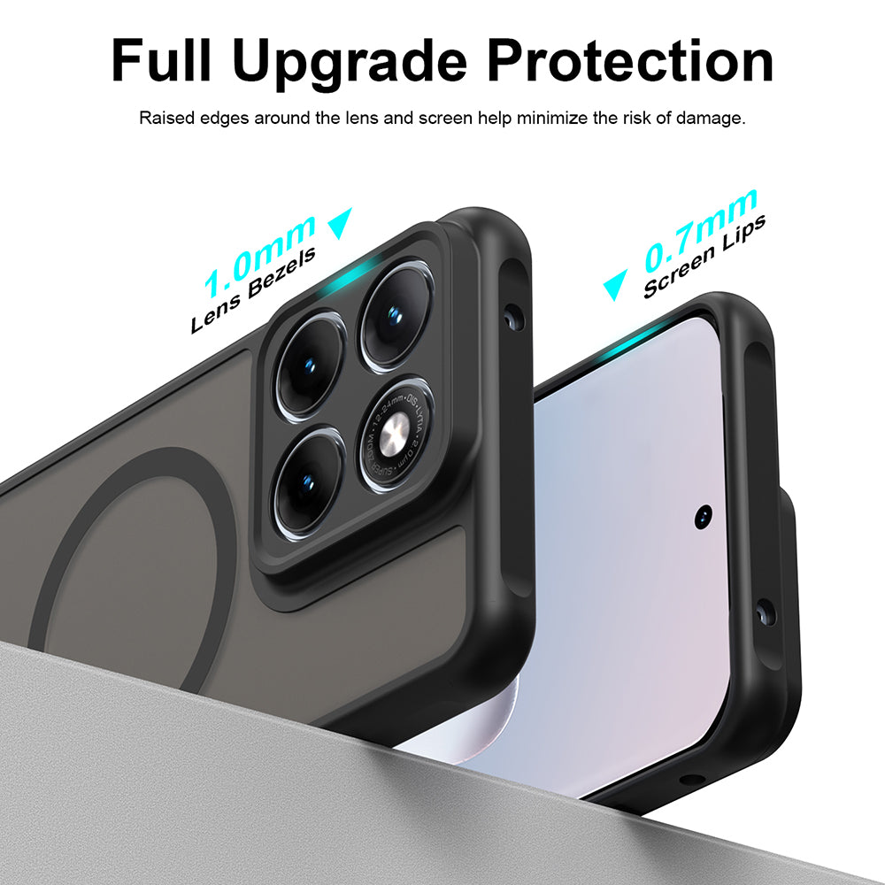 Coque MagSafe pour Motorola Edge 70 Fusion, Techsuit, HaloFrost II, Noire