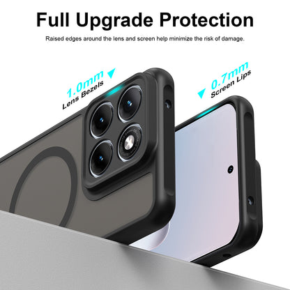 Coque MagSafe pour Motorola Edge 70 Fusion, Techsuit, HaloFrost II, Noire