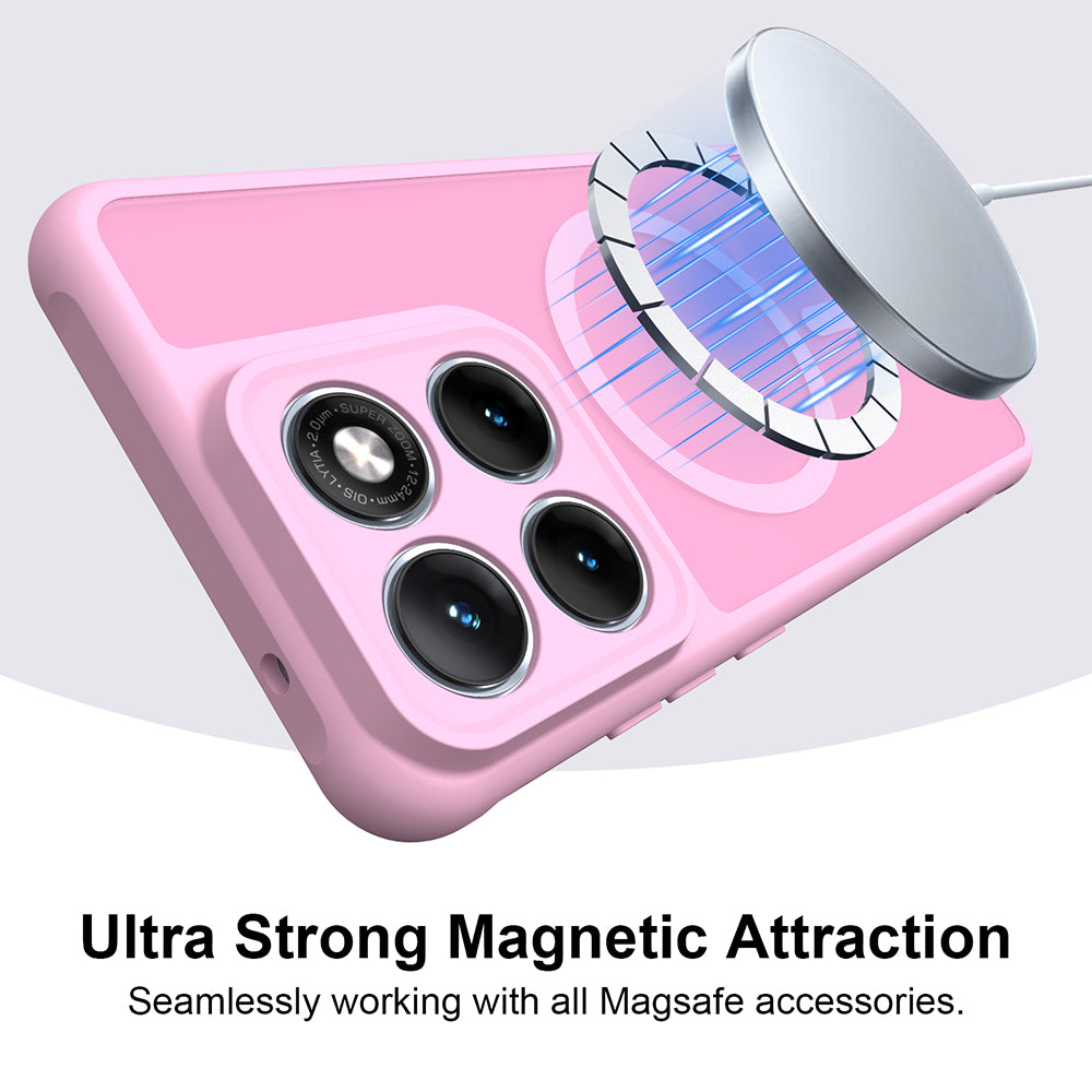 Coque MagSafe pour Motorola Edge 70 Fusion, Techsuit, HaloFrost II, Rose