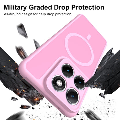 Coque MagSafe pour Motorola Edge 70 Fusion, Techsuit, HaloFrost II, Rose