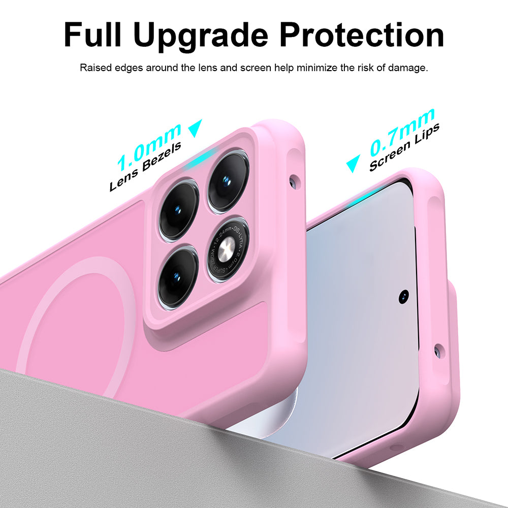 Coque MagSafe pour Motorola Edge 70 Fusion, Techsuit, HaloFrost II, Rose