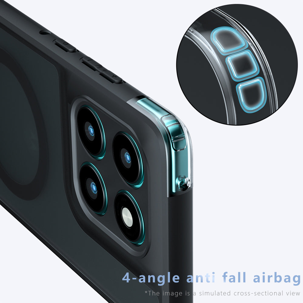 Coque MagSafe pour Motorola Edge 70 Max, Techsuit, PureFrost, Noir Satiné