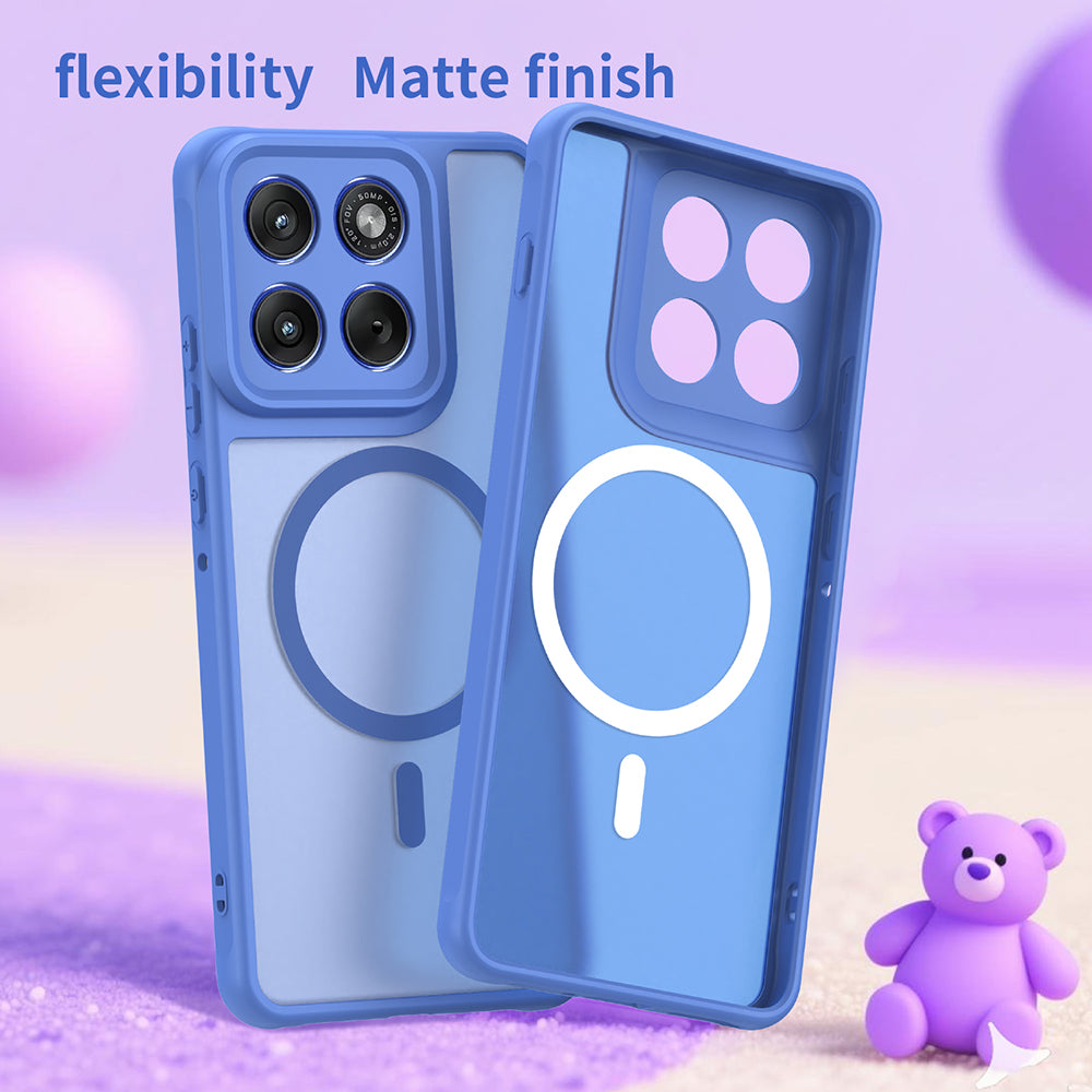 Étui MagSafe pour Motorola Edge 70, Techsuit, HaloFrost II, Bleu