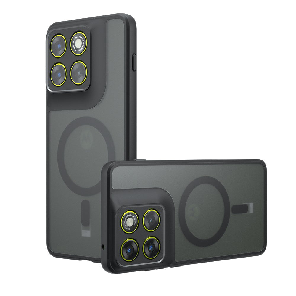 Étui MagSafe pour Motorola Edge 70, Techsuit, PureFrost, Noir Satiné