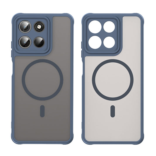 Coque MagSafe pour Motorola Moto G47 / G37 Power / G37, Techsuit, HaloFrost II, Bleu marine
