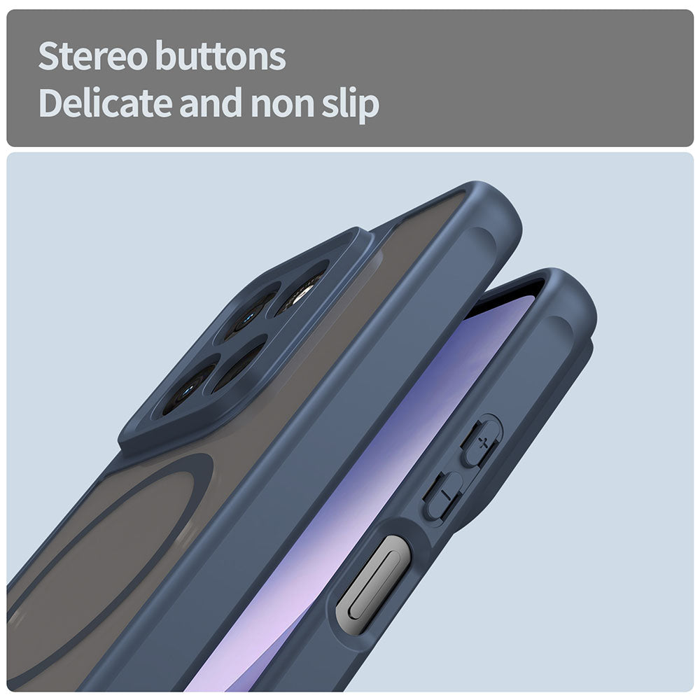 MagSafe Case for Motorola Moto G47 / G37 Power / G37, Techsuit, HaloFrost II, Navy Blue