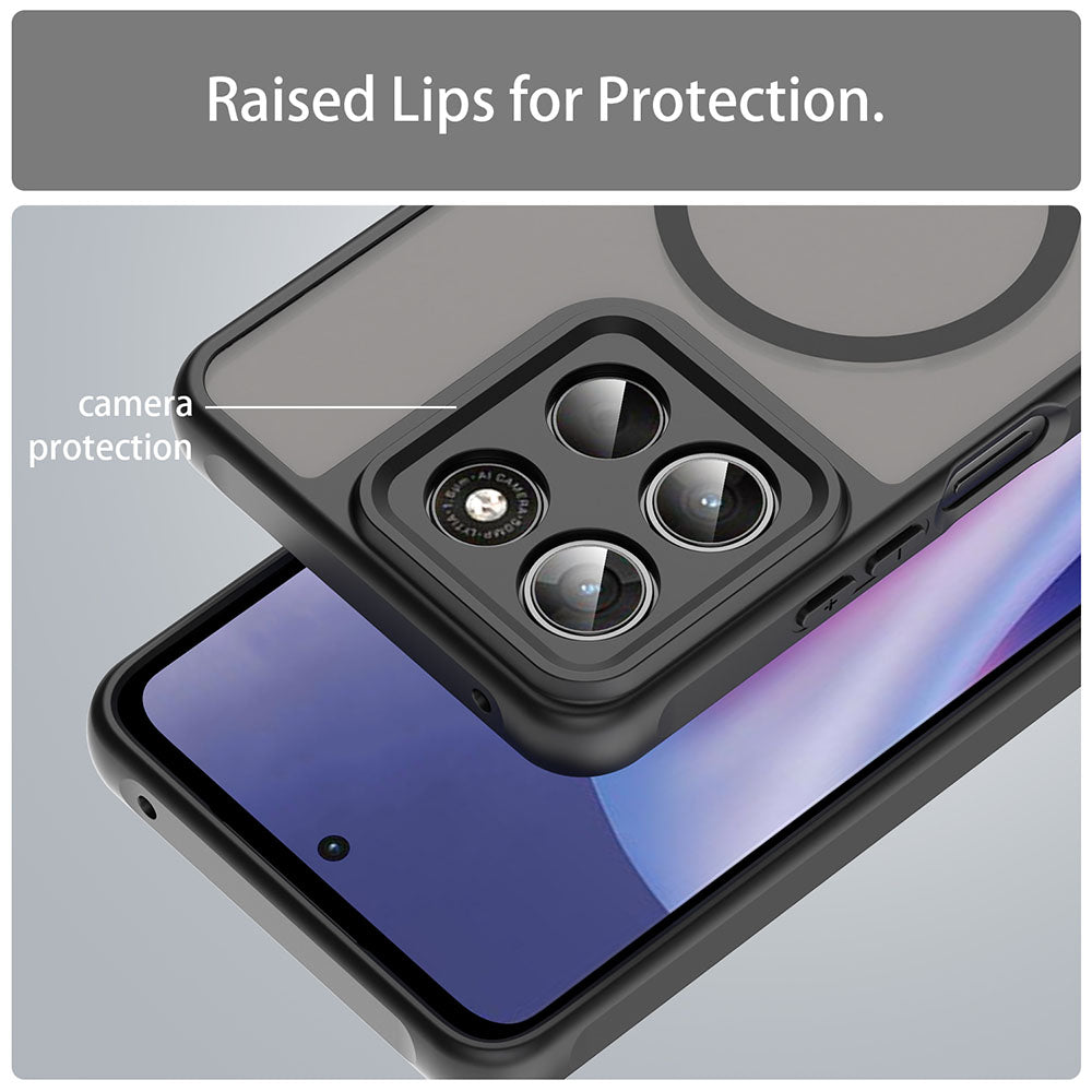 Coque MagSafe pour Motorola Moto G47 / G37 Power / G37, Techsuit, HaloFrost II, Noire