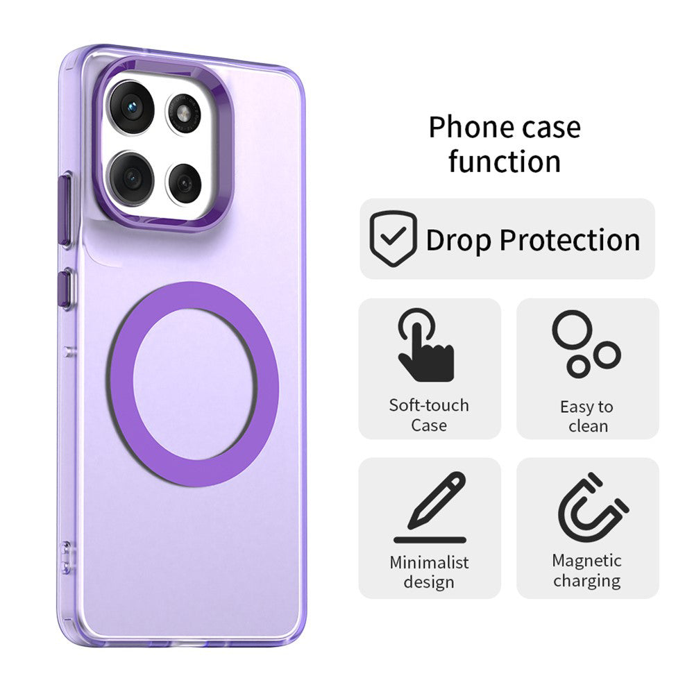 Housse MagSafe pour Motorola Moto G86, Techsuit, CandyCase, Violet