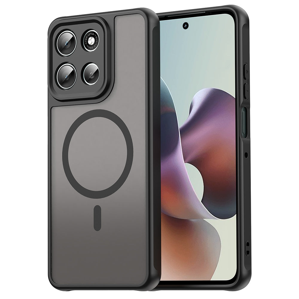 Coque MagSafe pour Motorola Moto G86, Techsuit, HaloFrost II, Noire