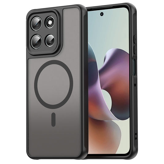 Coque MagSafe pour Motorola Moto G86, Techsuit, HaloFrost II, Noire