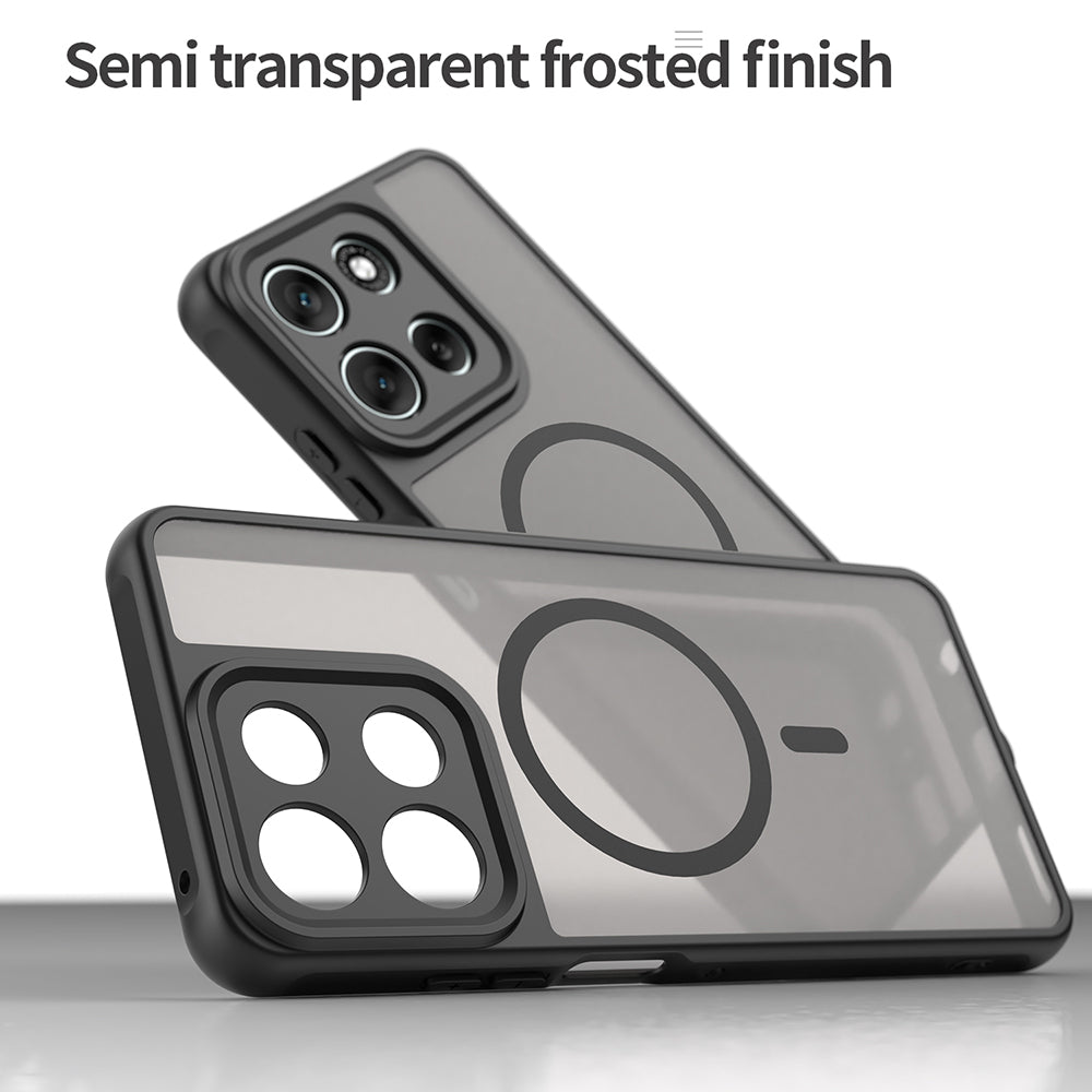 Coque MagSafe pour Motorola Moto G86, Techsuit, HaloFrost II, Noire