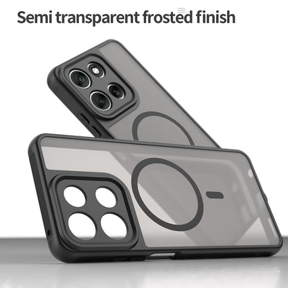 Coque MagSafe pour Motorola Moto G86, Techsuit, HaloFrost II, Noire