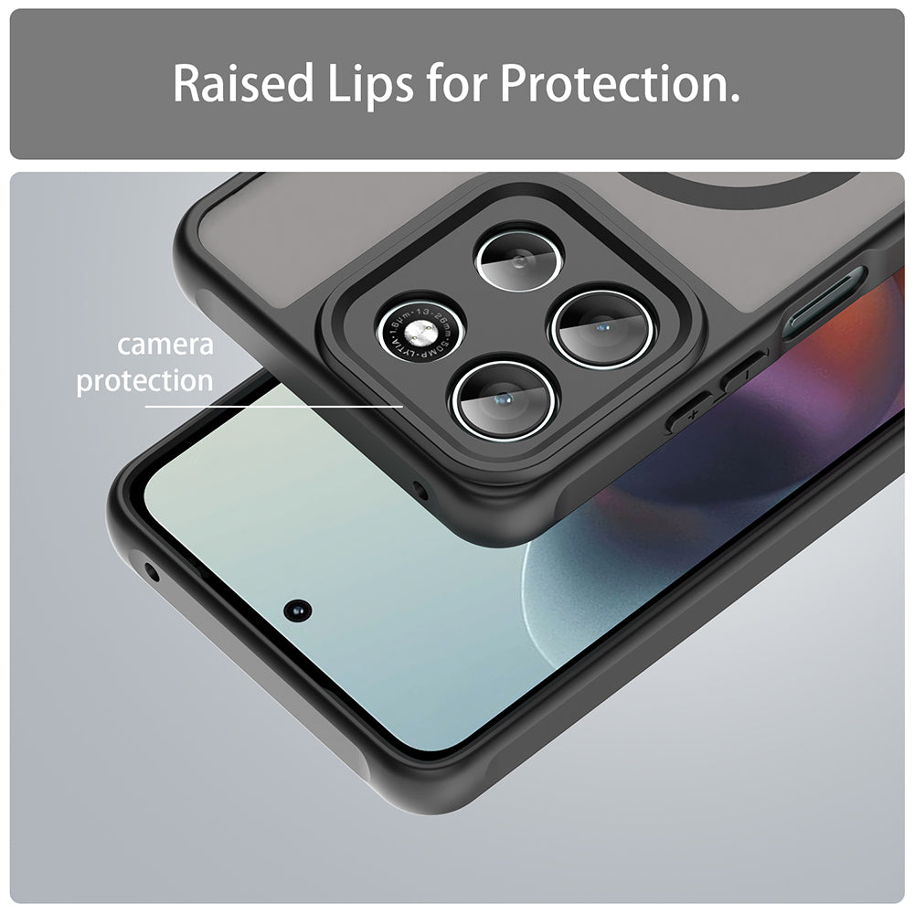 Coque MagSafe pour Motorola Moto G86, Techsuit, HaloFrost II, Noire