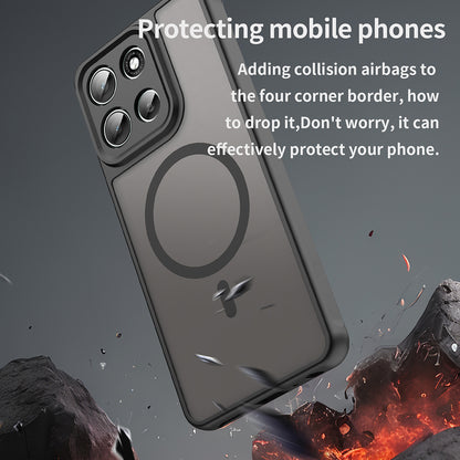 Coque MagSafe pour Motorola Moto G86, Techsuit, HaloFrost II, Noire
