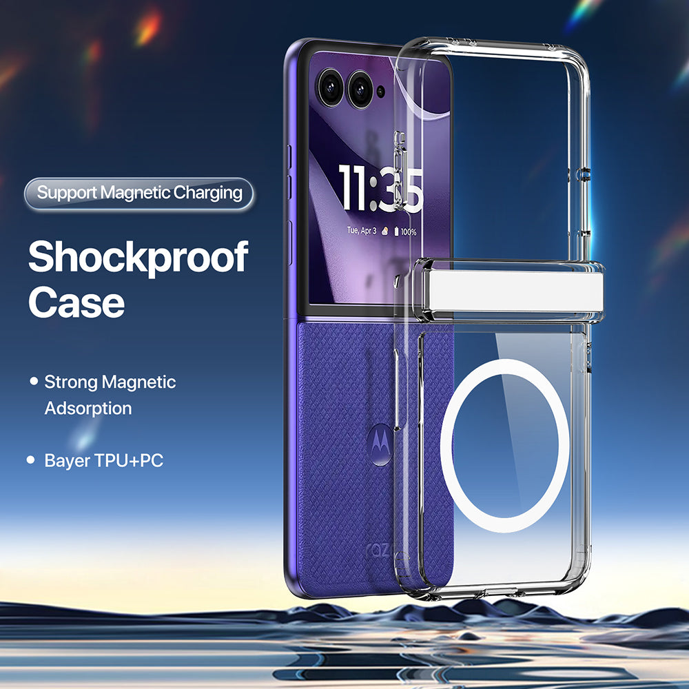 Coque MagSafe pour Motorola Razr 70 / Razr 60 / Razr 50, DUX DUCIS, Clin, transparente