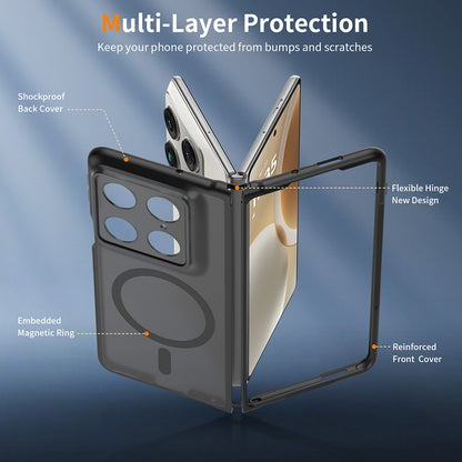 MagSafe-Hülle für Motorola Razr Fold, Techsuit, PureFrost, Satin Schwarz