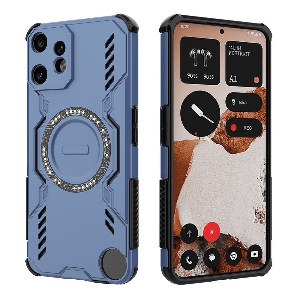 MagSafe-Hülle für Nothing CMF Phone 2 Pro, Techsuit, ArmorMag, Blau