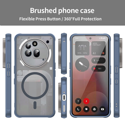 Coque MagSafe pour Nothing Phone (3a) Pro, Techsuit, HaloFrost II, Bleu marine