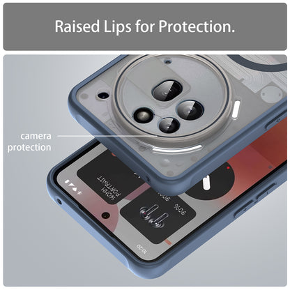Coque MagSafe pour Nothing Phone (3a) Pro, Techsuit, HaloFrost II, Bleu marine