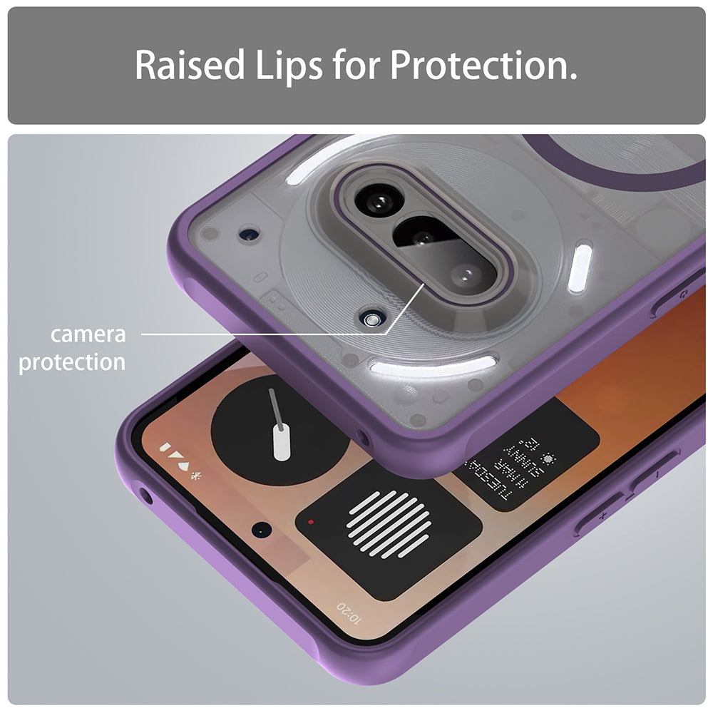 MagSafe-Hülle für Nothing Phone (3a), Techsuit, HaloFrost II, Lila