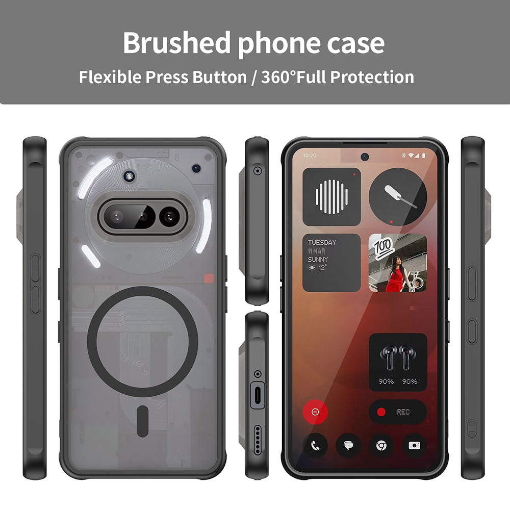 MagSafe Case for Nothing Phone (3a), Techsuit, HaloFrost II, Black