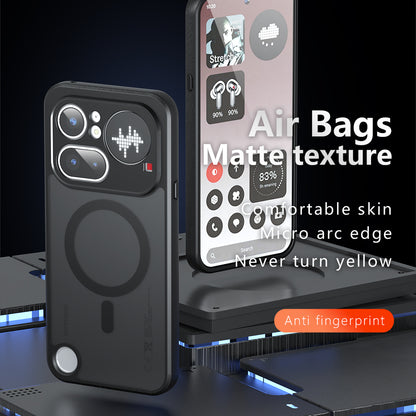 Coque MagSafe pour Nothing Phone (4b), Techsuit, PureFrost, Noir Satiné