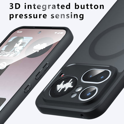Coque MagSafe pour Nothing Phone (4b), Techsuit, PureFrost, Noir Satiné
