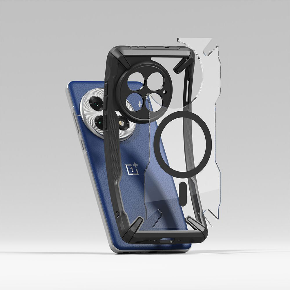 Coque MagSafe pour OnePlus 13, Ringke, Fusion X, Noire