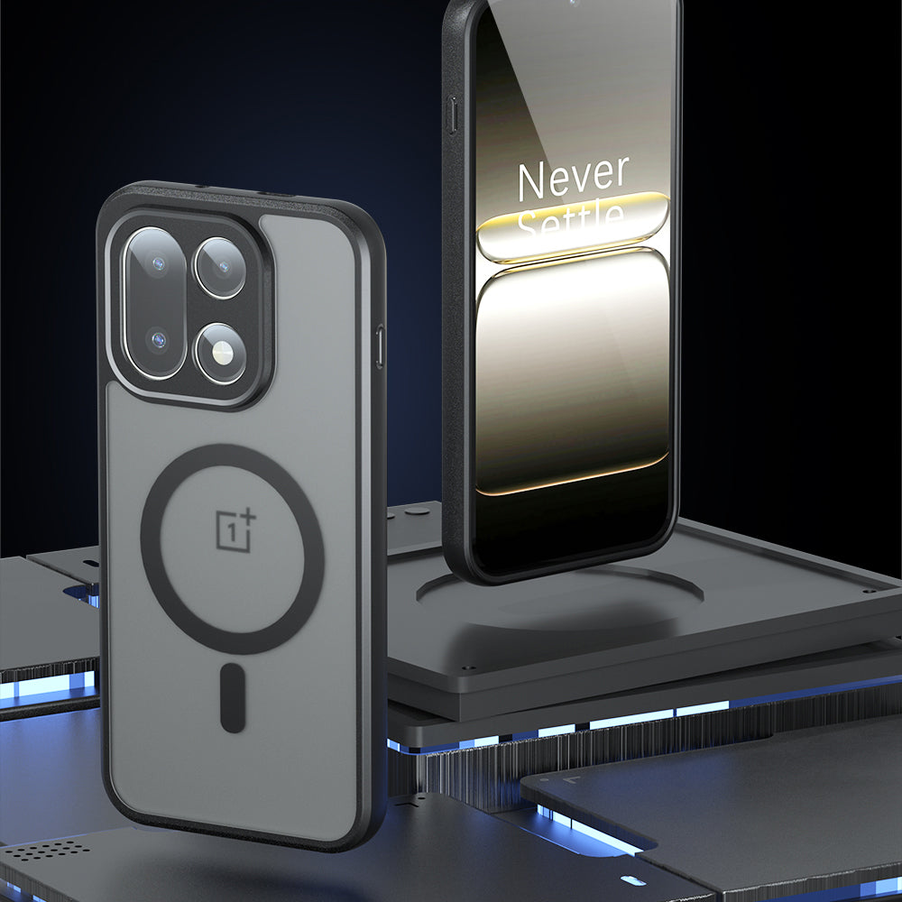 Étui MagSafe pour OnePlus 15, Techsuit, PureFrost, Noir Satiné