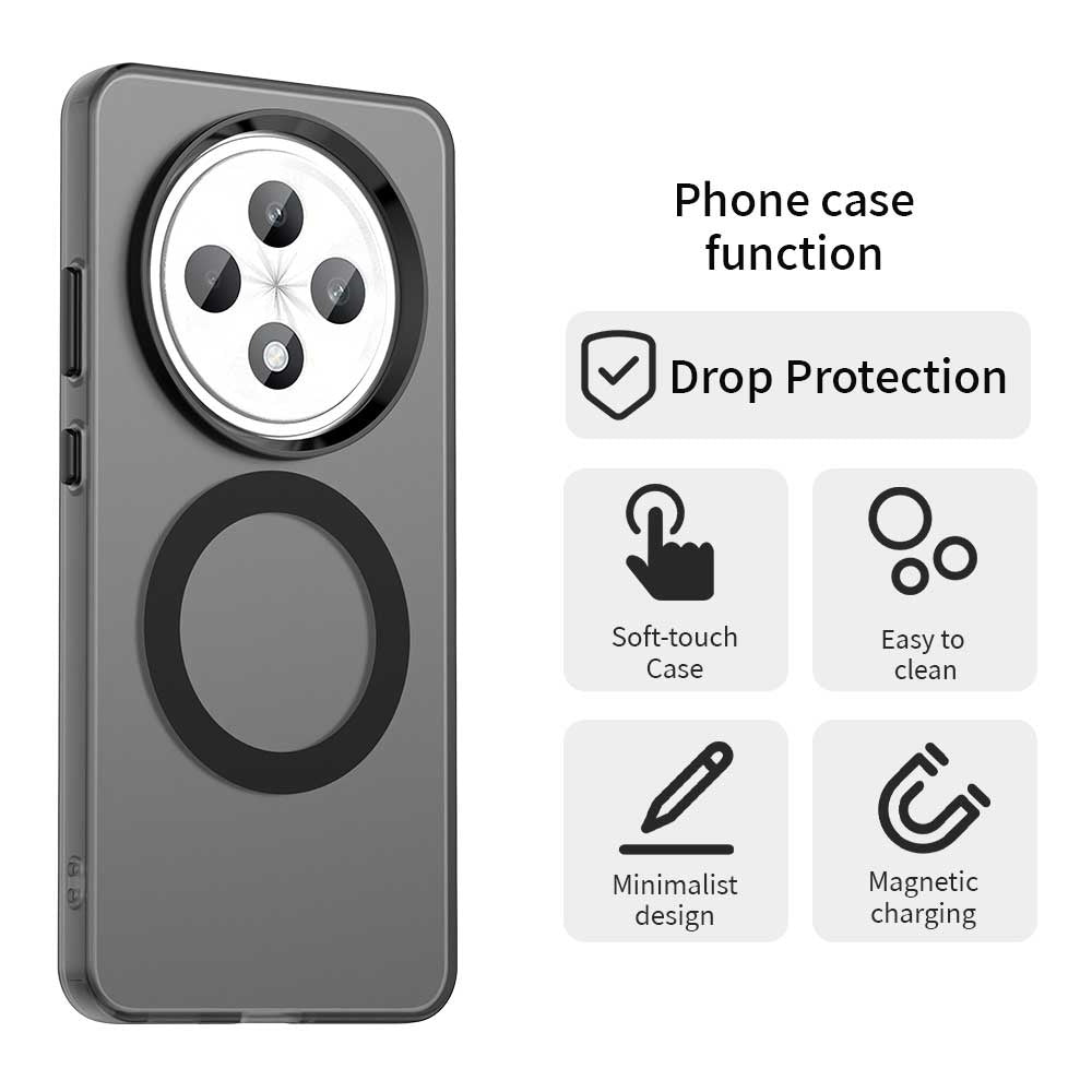 Coque MagSafe pour Oppo Reno12 FS 5G / Reno12 FS 4G / Reno12 F 4G, Techsuit, CandyCase, Noire