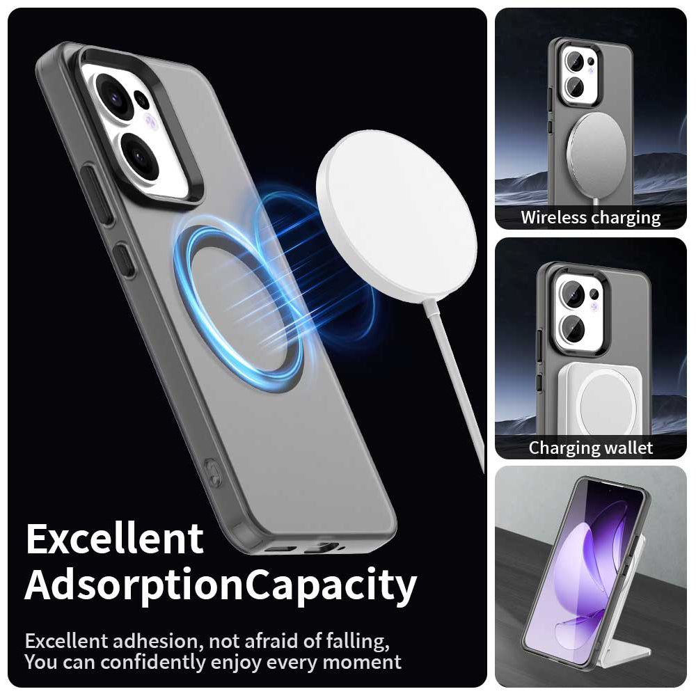 MagSafe-Hülle für Oppo Reno13 FS 5G / Reno13 F 4G / Reno13 F, Techsuit, CandyCase, Schwarz