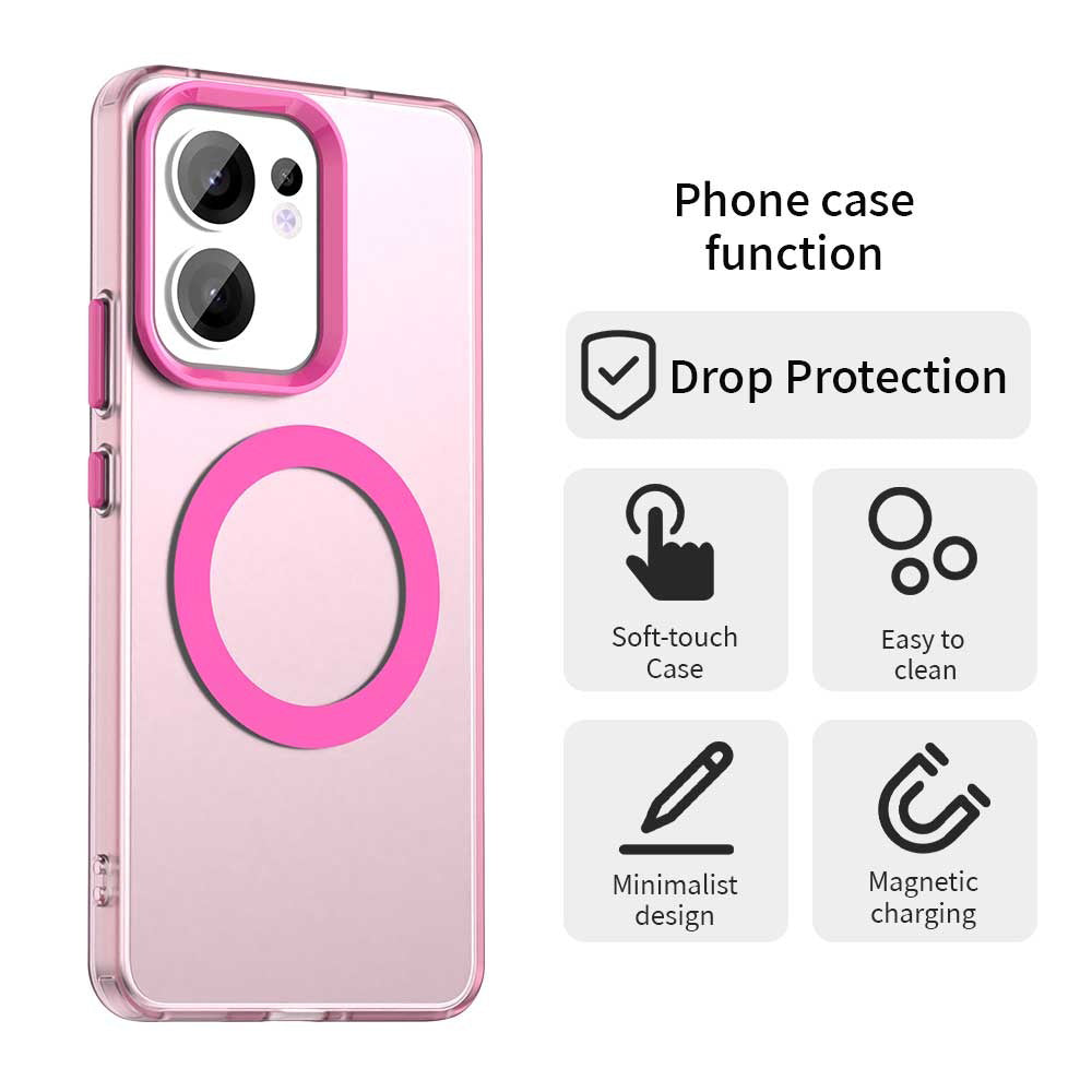MagSafe-Hülle für Oppo Reno13 FS 5G / Reno13 F 4G / Reno13 F, Techsuit, CandyCase, Rosa