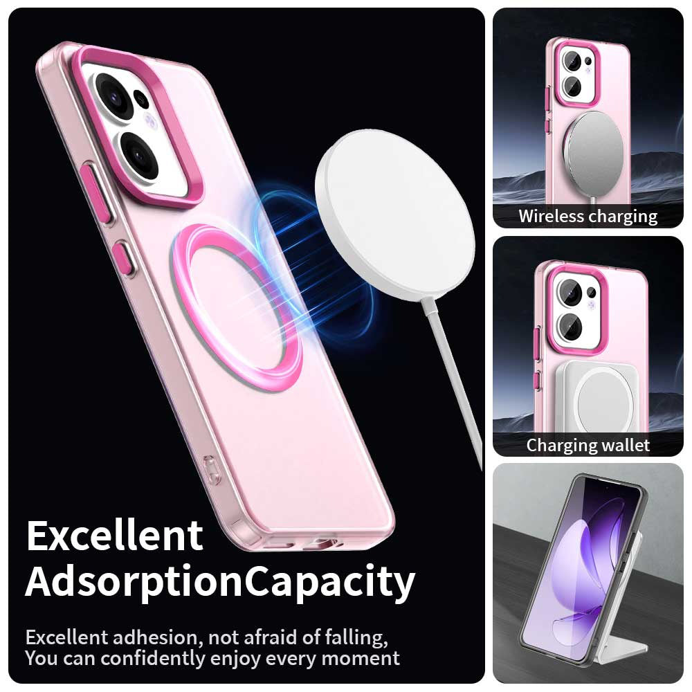 MagSafe-Hülle für Oppo Reno13 FS 5G / Reno13 F 4G / Reno13 F, Techsuit, CandyCase, Rosa