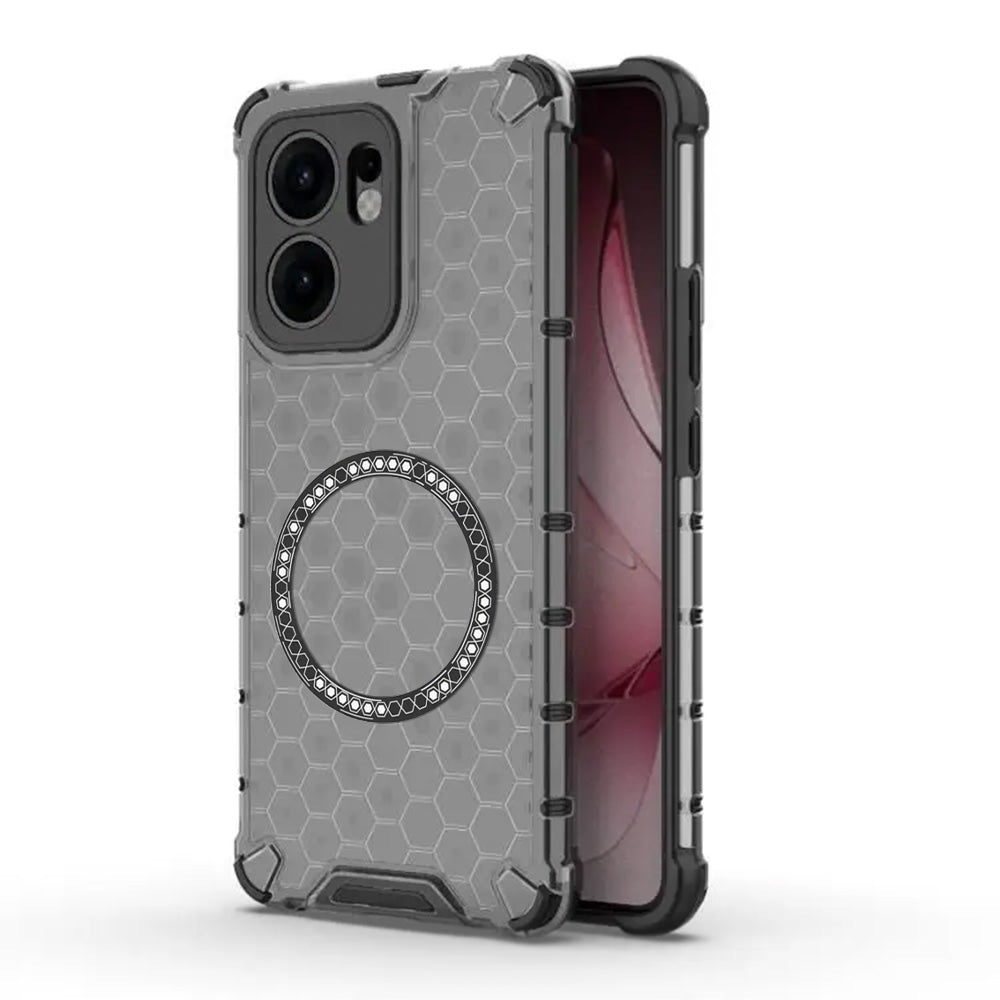 MagSafe Case for Oppo Reno13 FS 5G / Reno13 F 4G / Reno13 F, Techsuit, HoneyComb Shield, Black