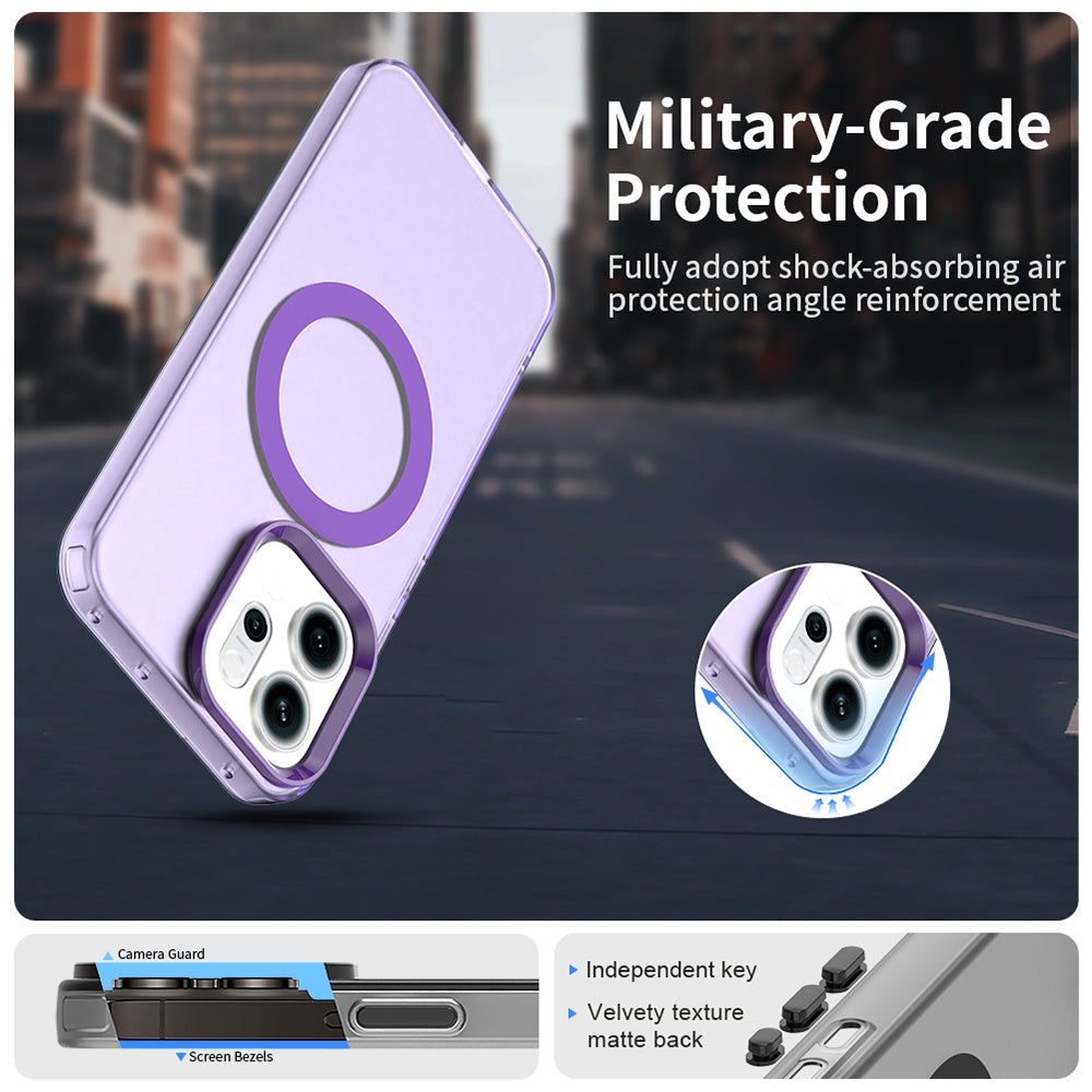 MagSafe Hülle für Oppo Reno14, Techsuit, CandyCase, Lila