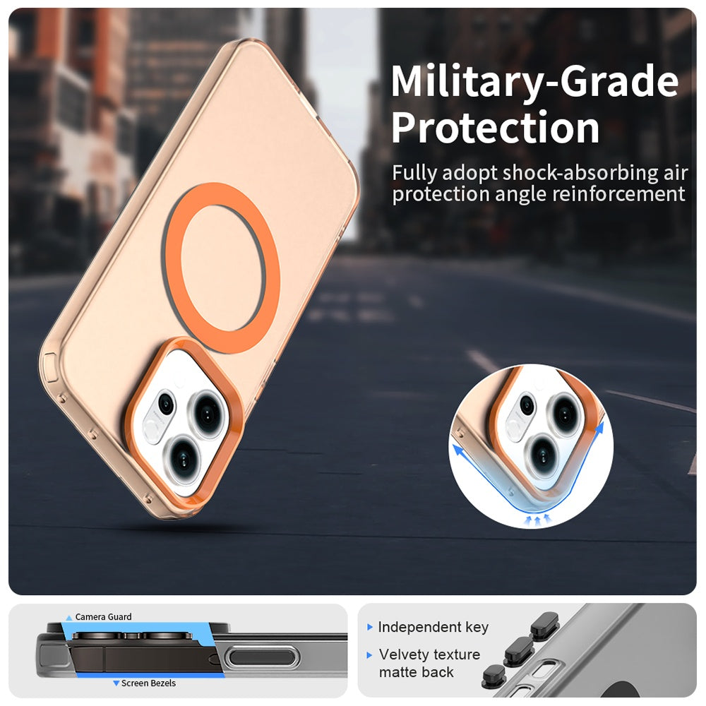 MagSafe Hülle für Oppo Reno14, Techsuit, CandyCase, Orange