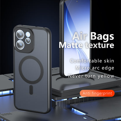 Coque MagSafe pour Oppo Reno15 FS / Reno15 F, Techsuit, PureFrost, Noir Satiné